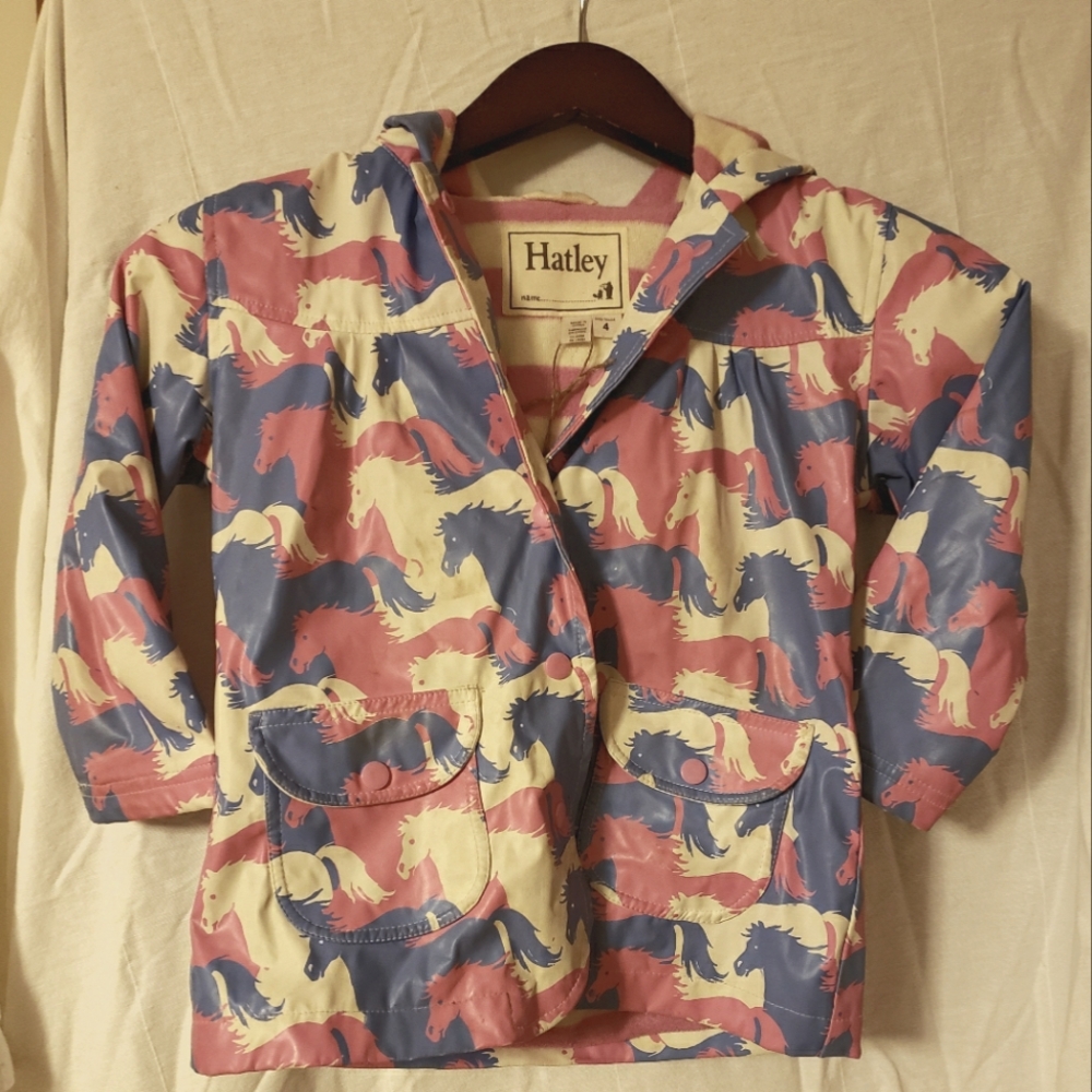 4T Hatley lined hooded rain coat
